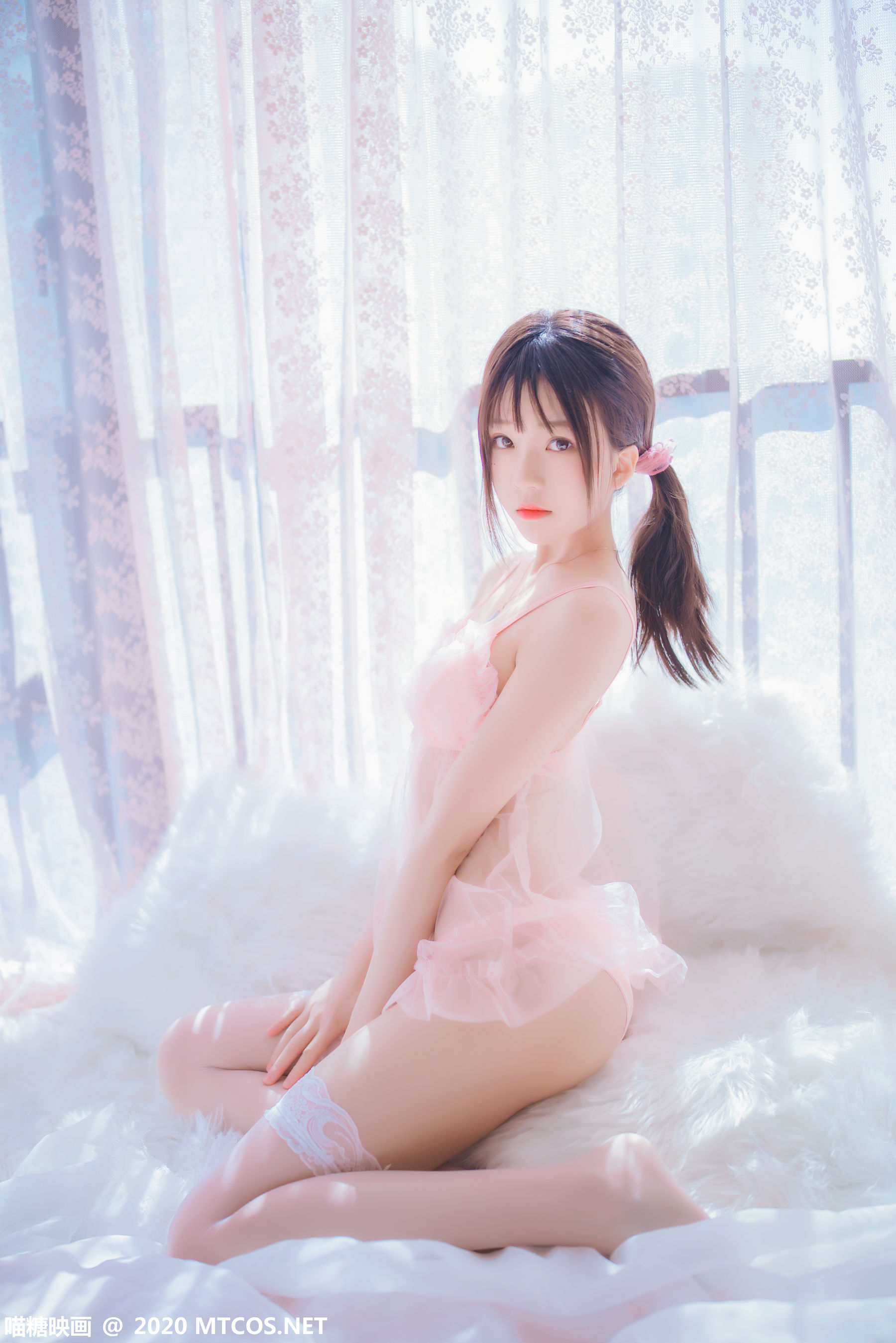 [喵糖映画] VOL.189 《粉系轻纱》 写真集-芒果图库