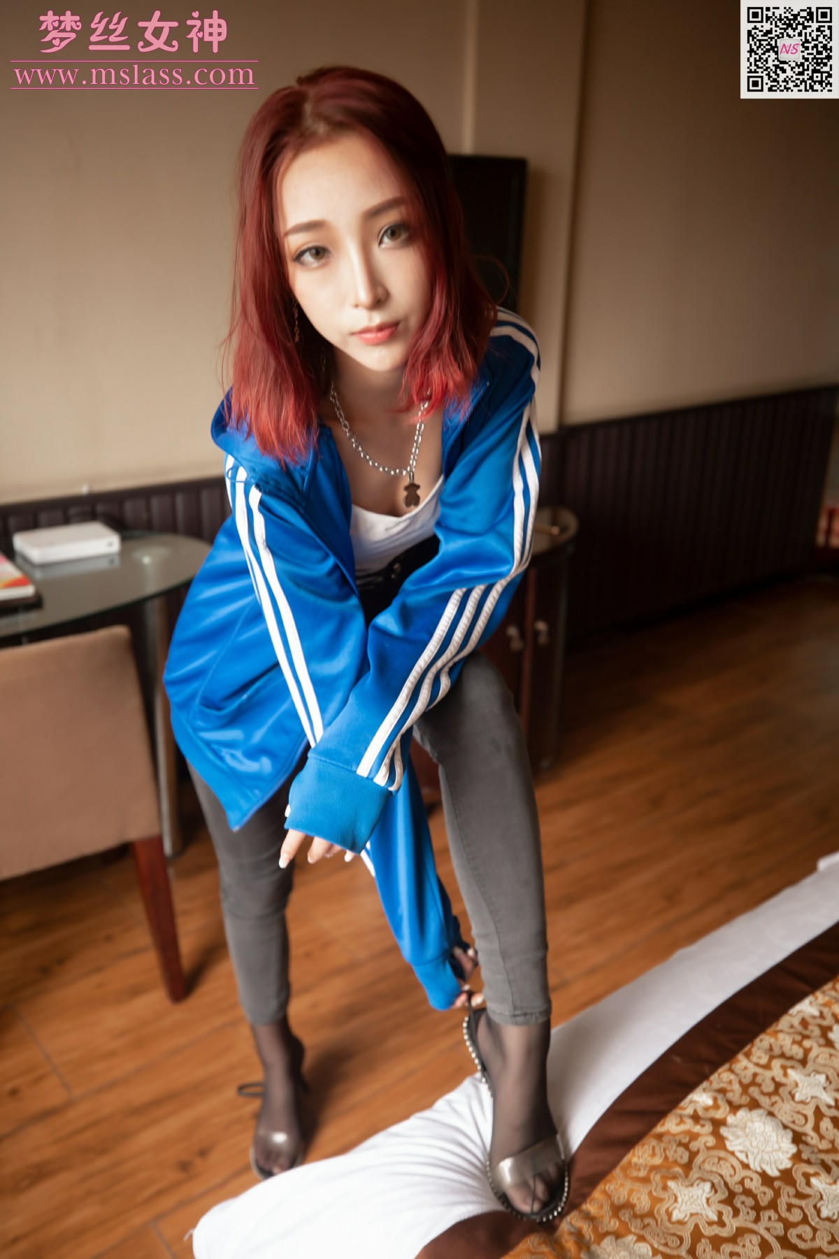 [MSLASS]梦丝女神 – 乔儿回忆的校服（黑色版）-芒果图库
