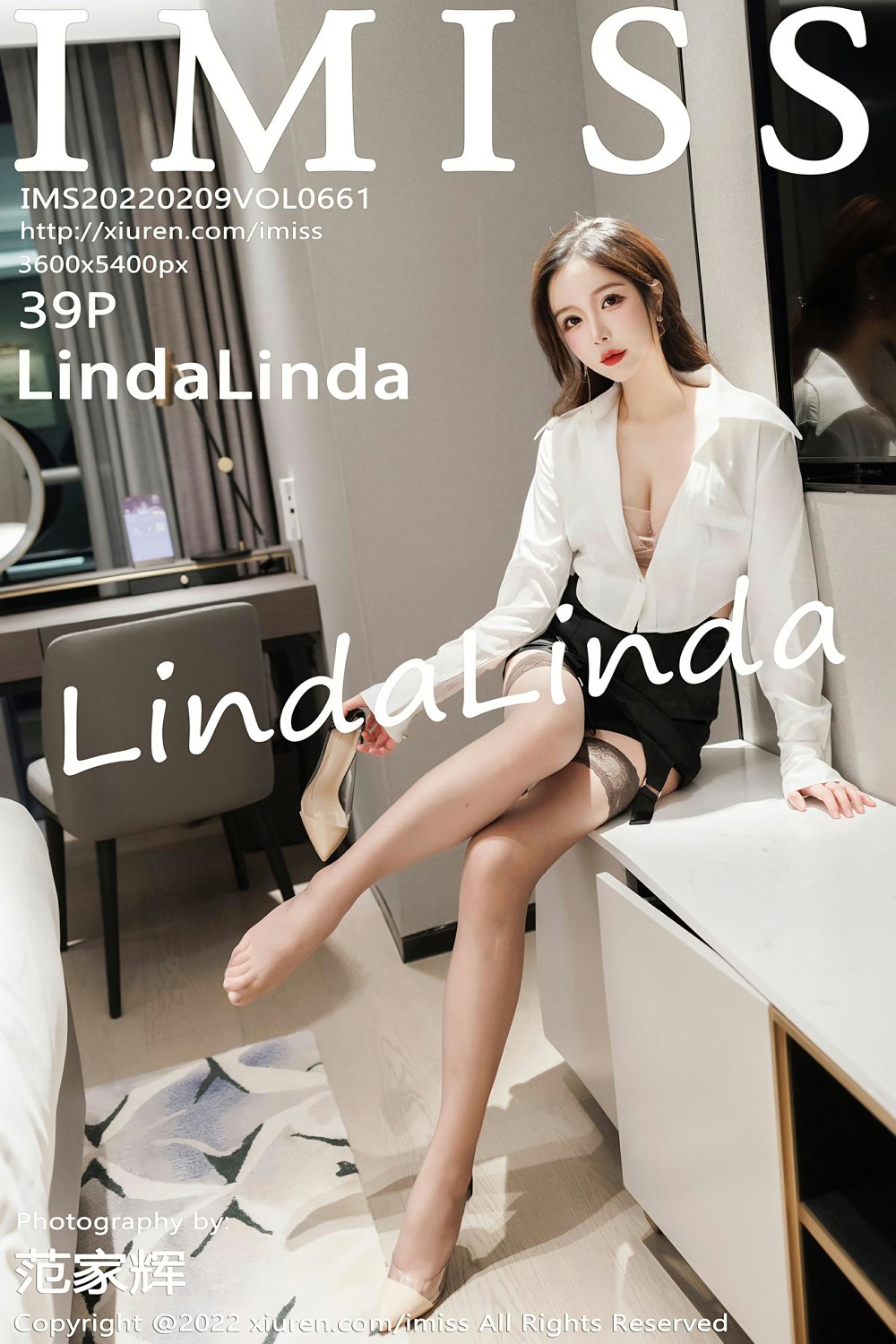 [IMISS爱蜜社] 2022.02.09 VOL.661 LindaLinda 黑色短裙-芒果图库