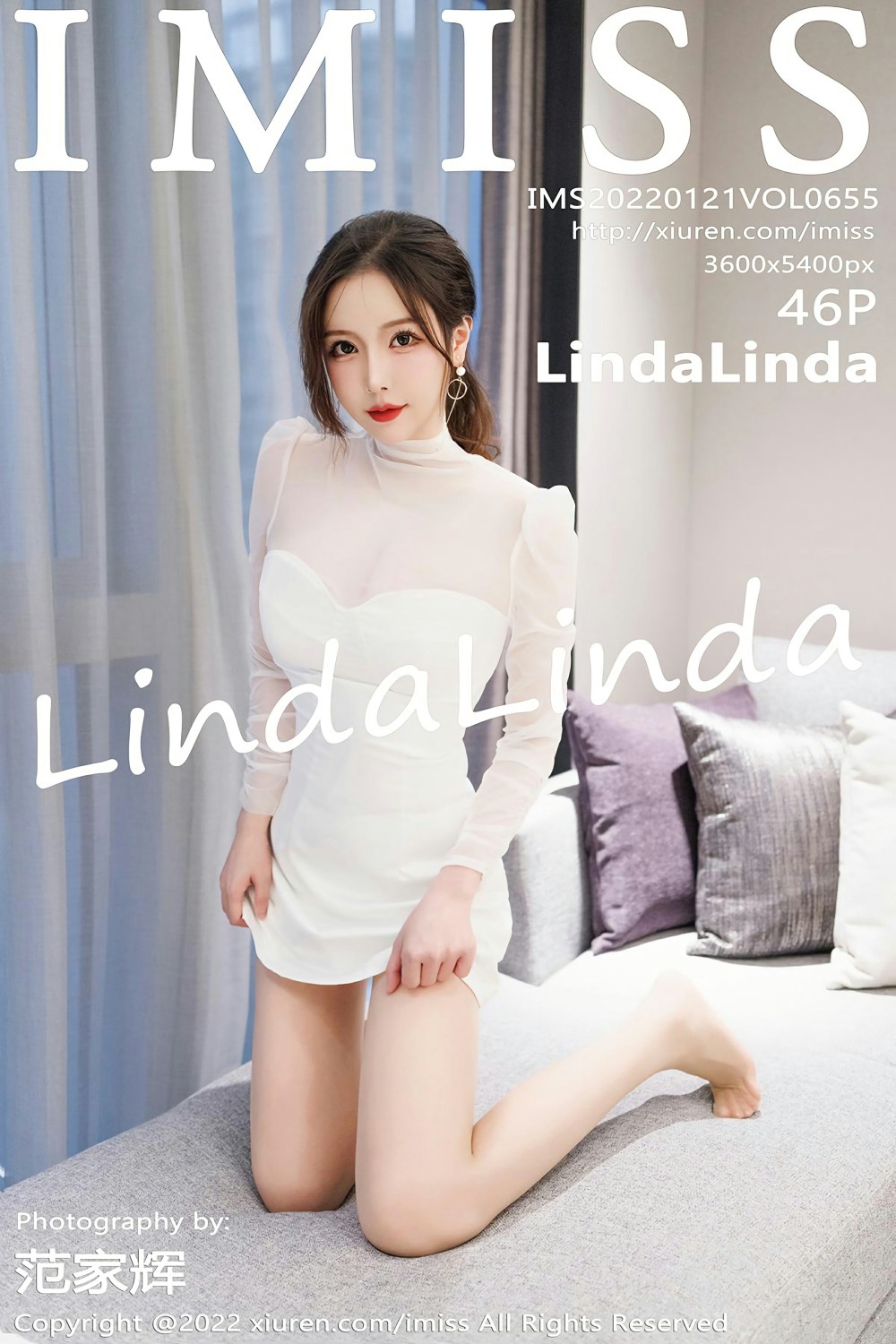 [IMISS爱蜜社] 2022.01.21 VOL.655 LindaLinda 蕾丝连衣短-芒果图库