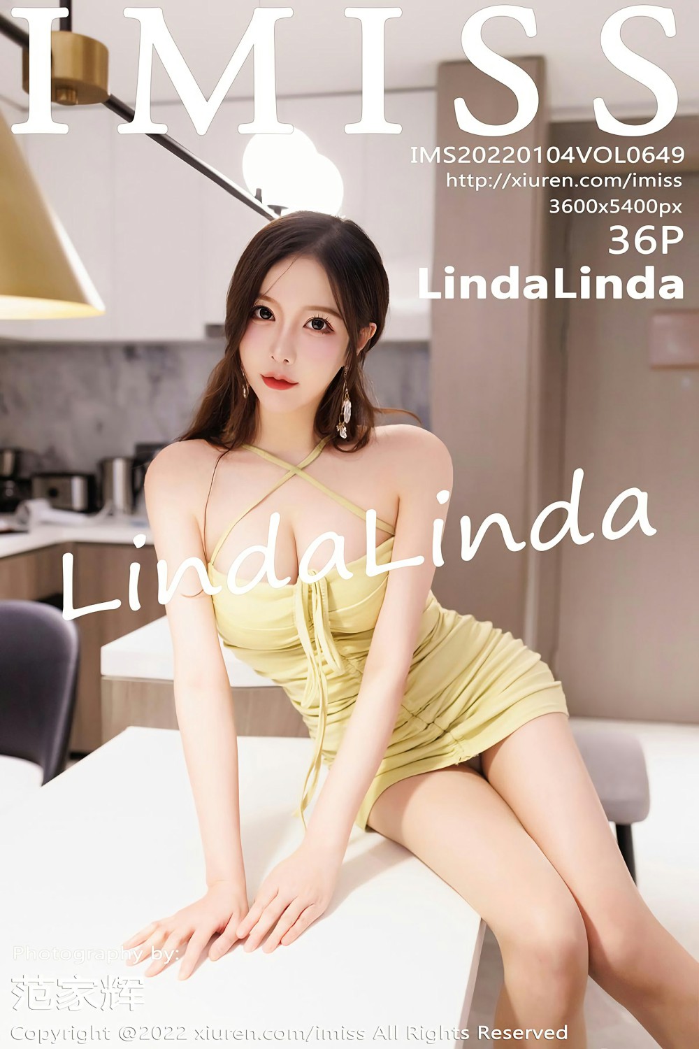 [IMISS爱蜜社] 2022.01.04 VOL.649 LindaLinda 黄色短裙-芒果图库